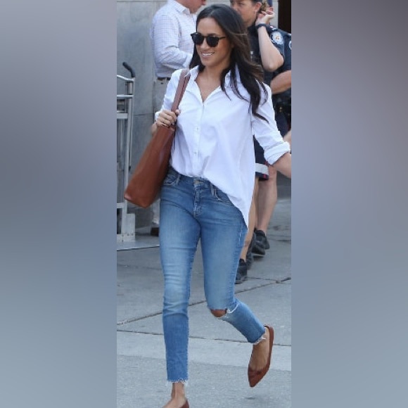 Misha Nonoo Husband Shirt White with Silver Button Studs Size Small - Picture 2 of 9